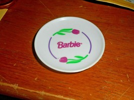BARBIE plastic white plate with Roses Marked China 3 VINTAGE Mattel 1 piece - £7.99 GBP