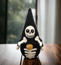 Halloween crochet gnome with skeleton, Halloween amigurumi crochet dolls - £34.79 GBP