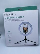 Aduro U-Stream Desktop Home Streaming Studio W 10” Light &amp; Desktop Tripo... - $19.59