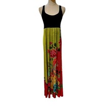 Nally and Millie Knit Sleeveless Tank Maxi Dress Women&#39;s Size Small Floral Green - £12.81 GBP