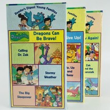 3 NEW Dragon Tales VHS Tapes Try Try Again Don&#39;t Give up Can Be Brave Se... - $36.21