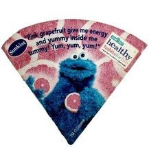 Sesame Street Sunkist Magnet Advertisement Cookie Monster Vintage Grapefruit E55 - £19.65 GBP