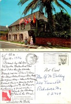 Florida St. Augustine Oldest House in USA Posted 1986 Rehoboth MA VTG Postcard - £7.39 GBP