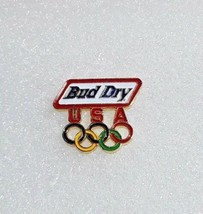 TEAM USA  Olympic Sponsor Pin  &quot;BUD DRY&quot;  with Olympic Rings - £6.32 GBP