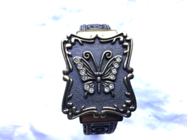 Marcel Drucker Butterfly Flip Cover Wristwatch Crystals Set in Front New Battery - £18.27 GBP