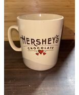 Hersheys Coffee/tea/beverage Mug Tan With Hearts On Logo, Oversized - $8.90