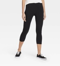Women&#39;s Cotton Blend Capri Leggings by Xhilaration (Size M / 8-10) BLACK ~ NEW!! - £7.59 GBP