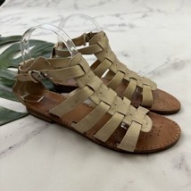 Geox Respira Womens Gold Leather Sandals Sz 39 8 Gladiator Flat Strappy ... - £23.73 GBP