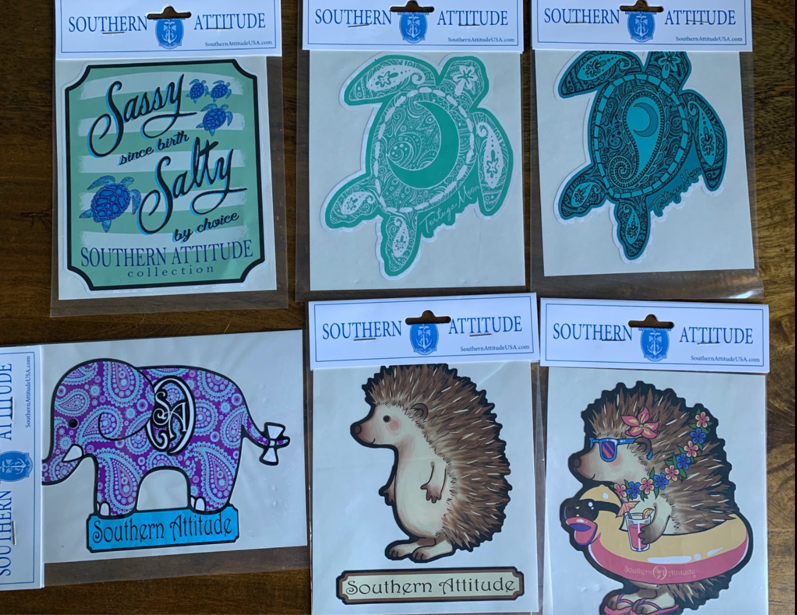 Southern Attitude Decal Sticker Wall Art Decor Hedgehog Sea Turtle Sassy... - $3.50