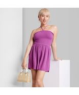 Women S Sleeveless Woven Smocked Romper - Wild Fable Plum Purple XS.NWT. A1 - $9.89