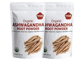 Organic Ashwagandha Root Powder|Certified USDA Organic I Withania Somnifera|  - £11.07 GBP+