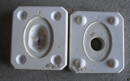 Vintage Ceramic Byron Molds Small Shell Face Doll Mold 1 1/2&quot; Tall - $28.71