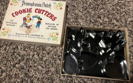 Vintage Pennsylvania Dutch Cookie Cutters Set of 6 Made From Antique Designs - £7.88 GBP