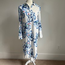 Zara Woman Blue White Floral Long Sleeve Dress Small - $29.99