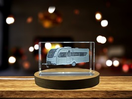 LED Base included | Engraved Crystal Caravan Model - Unique Traveler's Keepsake - $25.99 - $259.99