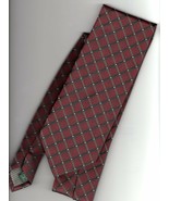 David Taylor Collection Mens Necktie Red Geometric Pattern Tie - £9.59 GBP