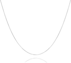 925 Sterling Silver chain for women 1.4mm Chain Upgraded Spring-Ring Clasp (20&quot;) - £12.36 GBP