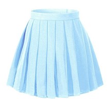 Girl&#39;s Dance costume Pleated Flared Skirts (XS,light blue) - £15.91 GBP