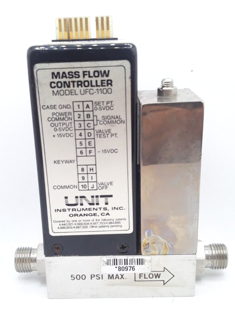 UNIT UFC-1100 MASS FLOW CONTROLLER RANGE 100 SCCM GAS O2 - $39.99