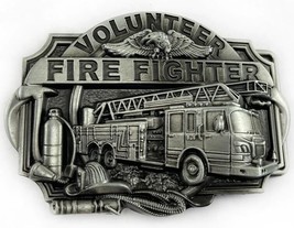 Volunteer Fire Fighter Fire Department Belt Buckle Metal BU31 - $9.76