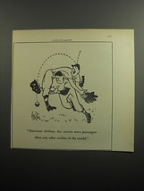 1951 American Airlines Ad - cartoon by George Price - Baseball - £14.52 GBP