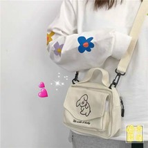 Japanese Cute Soft Cute Dog Canvas Small Bag Korean Small Fresh Girl Messenger B - £44.13 GBP