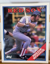 1988 Topps Duo-Tang School Folder Wade Boggs Baseball Card Red Sox - £6.40 GBP