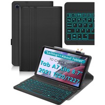Backlit Keyboard Case For Samsung Galaxy Tab A7 Lite 8.7" 2021 (Sm-T220/T225/T22 - £48.75 GBP