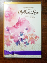 MOTHER&#39;S DAY For MOM Greeting Card Hallmark Gold watercolor Mommy Son Daughter - £3.12 GBP