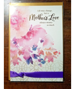 MOTHER&#39;S DAY For MOM Greeting Card Hallmark Gold watercolor Mommy Son Da... - £3.06 GBP