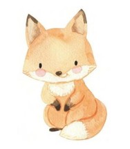 Fox Wall Sticker, Cute Forest Animal Self-adhesive Stickers, 33.5x23.5cm - £6.13 GBP