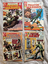 Vintage Lote De 4 Charlton Comic Libros [1969-1972] Pelees Marines &amp; Ejército - $26.48