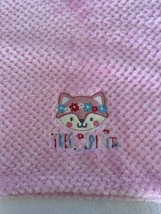 Zac &amp; Zoey Baby Blanket Free Spirit Pink Plush Security Lovey Minky Soft Fox - $15.51