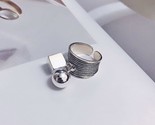 Rings for women new fashion simple square ball pendant vintage punk birthday party thumb155 crop