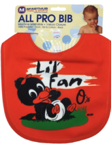 Baby Bib Infant Baltimore Orioles Baseball Wincraft Lil Fan All Pro Red ... - £3.92 GBP
