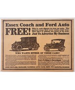 1923 Essex Coach &amp; Ford Cars Giveaway Advertisement John Howard Auto Clu... - $371.88 MXN