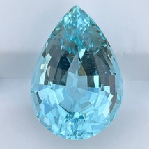 Natural Aquamarine 17.04 Cts Blue Color Pear Cut Loose Gemstone For Earrings - £3,102.34 GBP