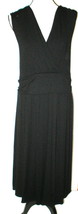 New Womens NWT $151 Three Dots Curvy 20 22 Plus Jersey Dress 3X Black USA No Slv - £118.46 GBP