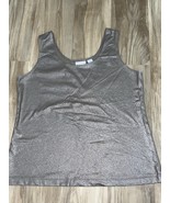 Chicos Size 1 Gold Metallic Sleeveless Tank Top - $17.51 CAD
