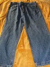 Carhartt B17 - Denim Relaxed Fit Blue Jean Straight Leg Size 42x32 - $17.11