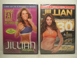 Lot Of 2 Dvd&#39;s: Banish Fat Boost Metabolism + Ripped In 30, Jillian Michaels New - £12.13 GBP