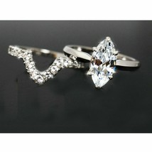 2.5ct Rund Künstlicher Diamant Verlobungsring Ehering 14k Weiß Vergoldet - £202.24 GBP