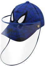 Unisex Kid&#39;s Spider-Man Blue Baseball Cap Protective Detachable Shield C... - £7.72 GBP
