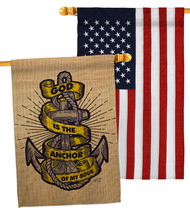 God is the Anchor - Impressions Decorative USA Embroidery House Flags Pack HP137 - £47.93 GBP