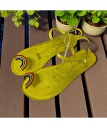 Katy Perry Women&#39;s The Geli Flat Yellow Jelly Sandal Rainbow Pride Women... - $33.83 CAD