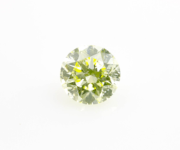 Neon Green Diamond - 0.39ct Natural Loose Fancy green Yellow GIA Round diamond - £3,197.81 GBP