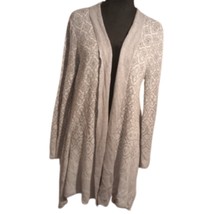 Ruby Rd. Women&#39;s Size XL White &amp; Sparkly Silver Long Open Cardigan - $18.70