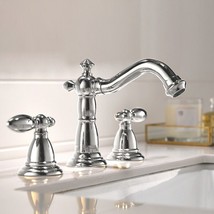 Chrome  Color 8&quot; widespread bathroom Lavatory Sink faucet Classic deck mounted - £85.68 GBP