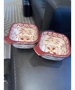 TEMPTATIONS CRANBERRY OLD WORLD SQUARE 8oz SET OF 2 - €13,69 EUR