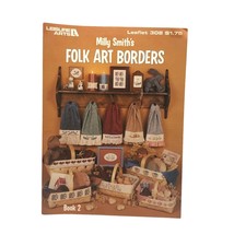 Vintage Cross Stitch Patterns, Milly Smith Folk Art Borders Book 2, Leisure Arts - $7.85